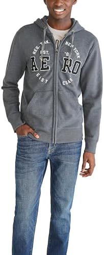 Amazon.com: Aero Logo Full Zip Hoodie- Arch, Cadet Navy, XS